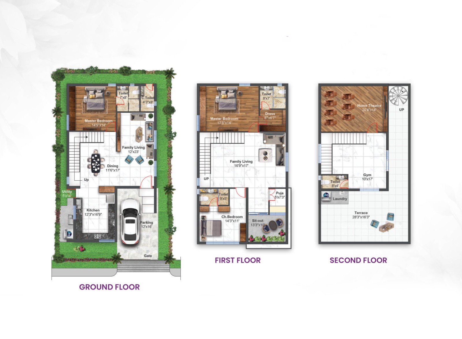 Floor plan 354 sq. yds